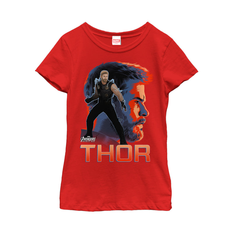 Girl's Marvel Avengers: Infinity War Thor View T-Shirt