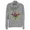 Junior's Marvel Captain Marvel Paint Splatter Hero Cowl Neck Sweatshirt