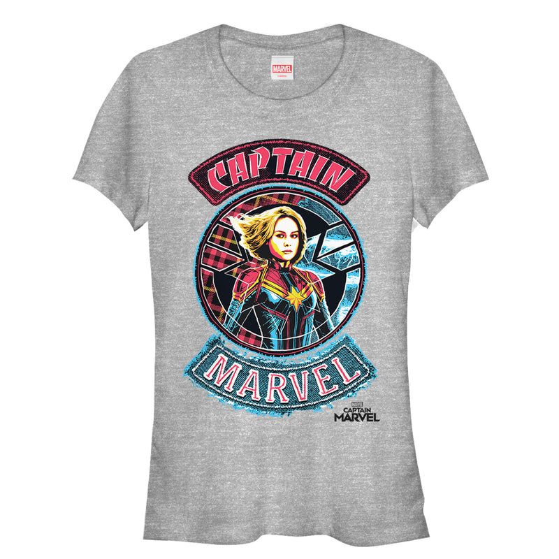 Junior's Marvel Captain Marvel Hero Patch T-Shirt