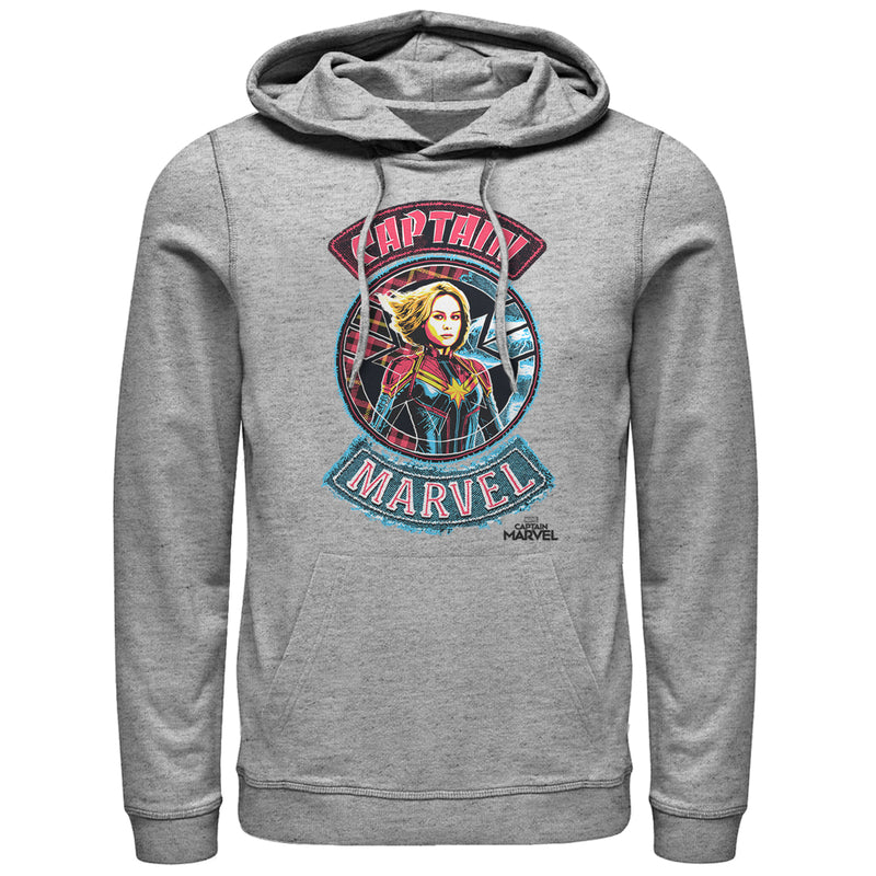 Men's Marvel Captain Marvel Hero Patch Pull Over Hoodie