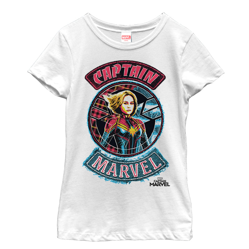 Girl's Marvel Captain Marvel Hero Patch T-Shirt
