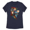 Women's Marvel Captain Marvel Flannel Patch Print T-Shirt