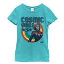 Girl's Marvel Captain Marvel Rainbow Cosmic Vibes T-Shirt