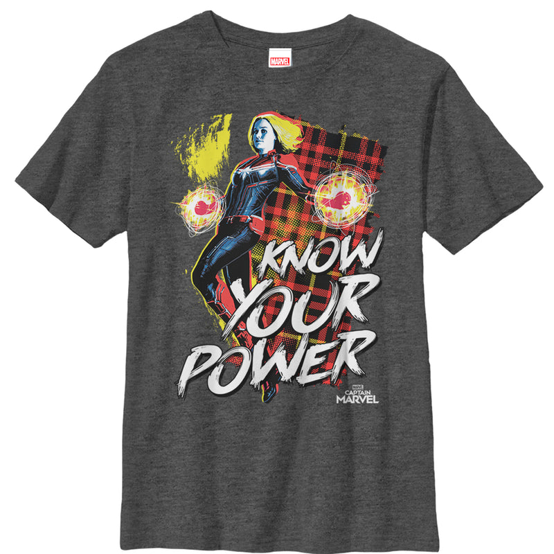 Boy's Marvel Captain Marvel Know Your Power T-Shirt