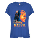 Junior's Marvel Captain Marvel Artistic Profile T-Shirt