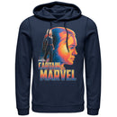 Junior's Marvel Captain Marvel Artistic Profile Cowl Neck Sweatshirt