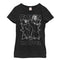 Girl's Marvel Captain Marvel Gray Grayscale Portrait T-Shirt