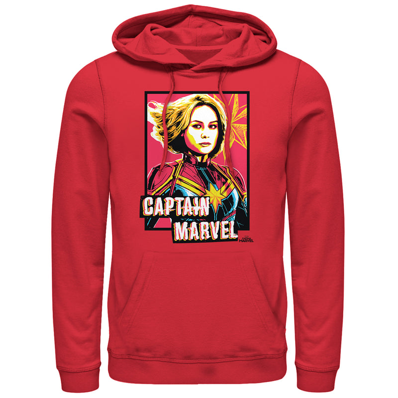 Men's Marvel Captain Marvel Artistic Portrait Pull Over Hoodie