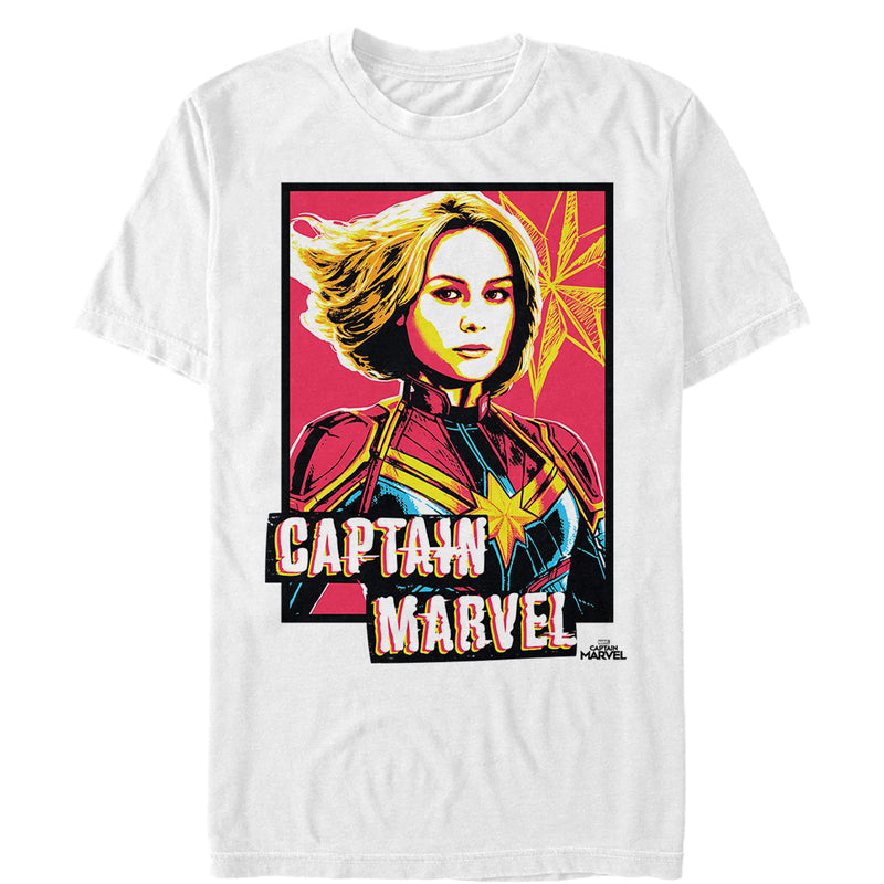 Men's Marvel Captain Marvel Artistic Portrait T-Shirt