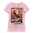 Girl's Marvel Captain Marvel Artistic Portrait T-Shirt