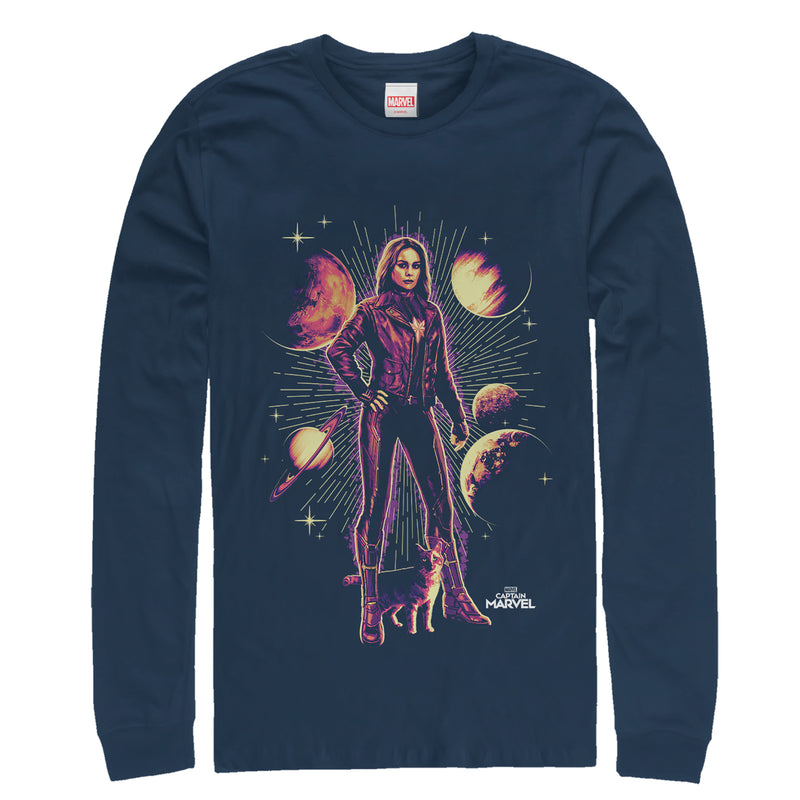 Men's Marvel Captain Marvel Goose Partners Long Sleeve Shirt