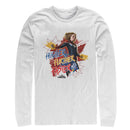 Men's Marvel Captain Marvel Faster Stars Long Sleeve Shirt