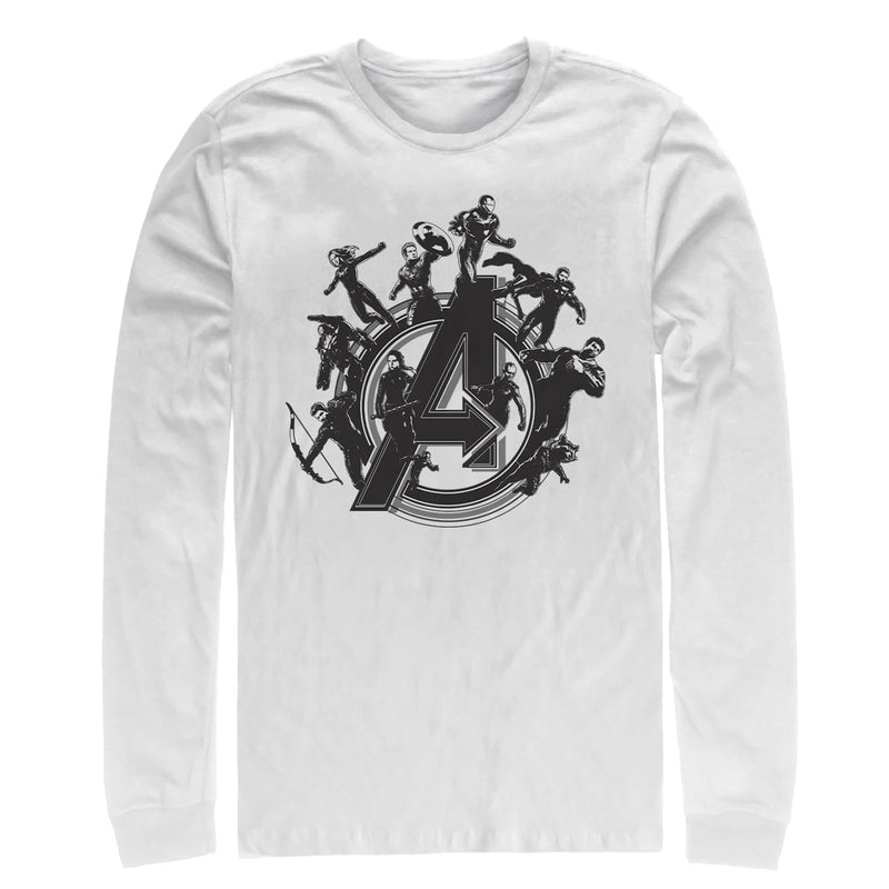 Men's Marvel Avengers: Endgame Hero Logo Long Sleeve Shirt