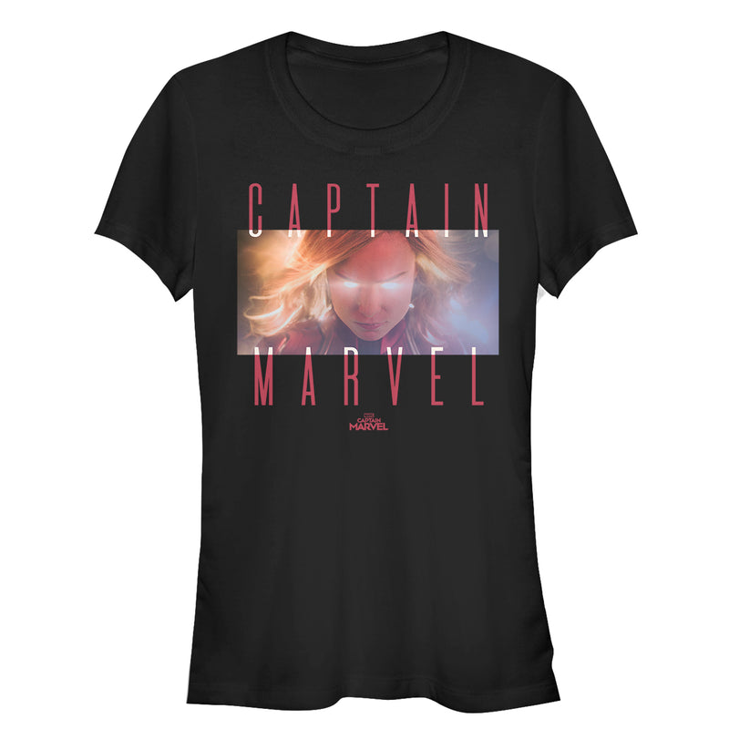 Junior's Marvel Captain Marvel Power Stare T-Shirt