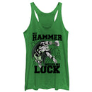 Women's Marvel St. Patrick's Day Thor Lucky Hammer Racerback Tank Top