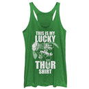 Women's Marvel St. Patrick's Day Thor Lucky Racerback Tank Top