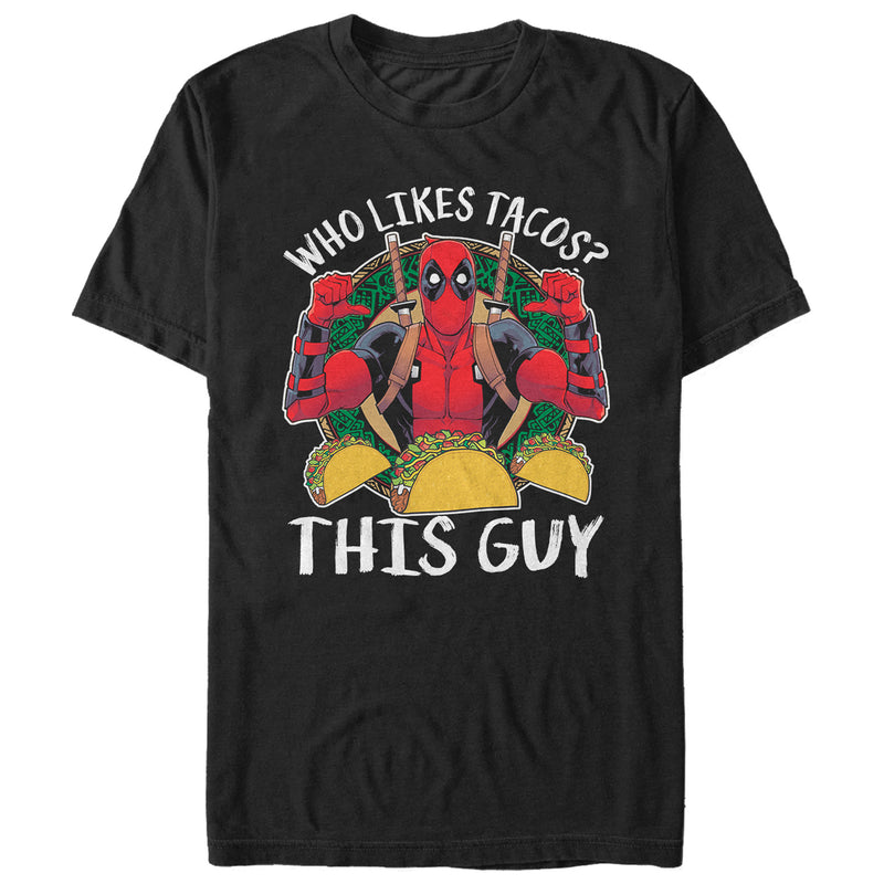 Men's Marvel Deadpool Likes Tacos T-Shirt