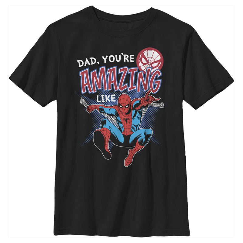 Boy's Marvel Webbed Spider-Man Amazing Dad T-Shirt