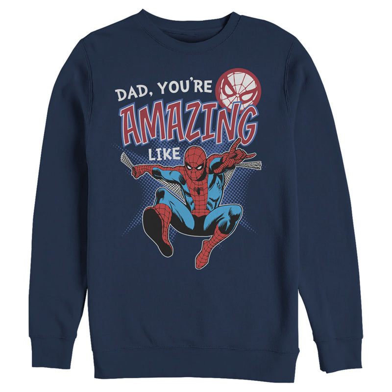 Men's Marvel Webbed Spider-Man Amazing Dad Sweatshirt