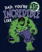 Men's Marvel Hulk Incredible Dad Father's Day Pull Over Hoodie