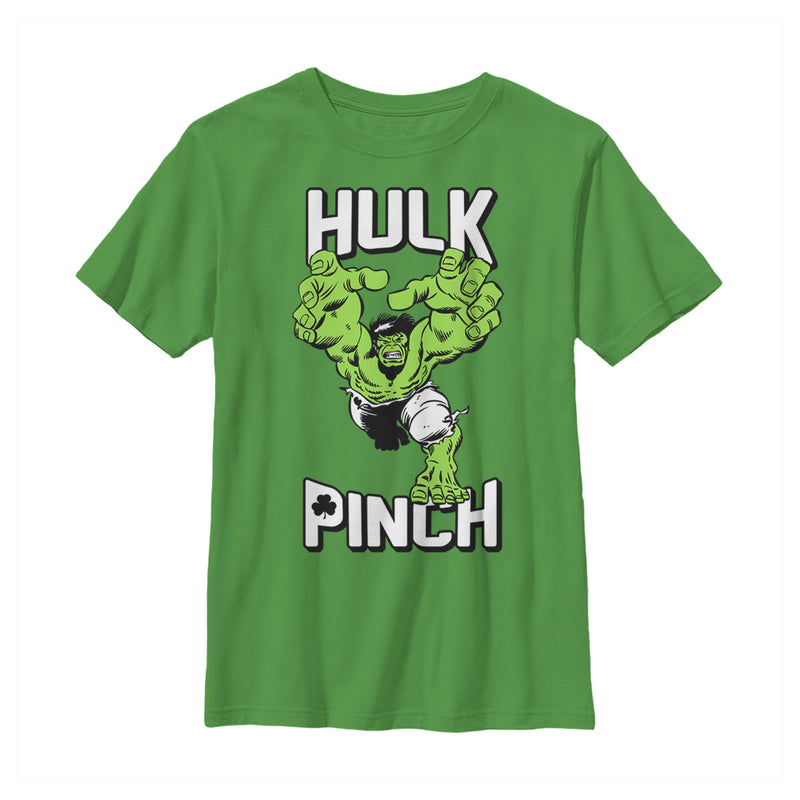 Boy's Marvel Hulk Pinch St. Patrick's T-Shirt