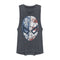 Junior's Marvel Fourth of July  Spider-Man American Flag Mask Festival Muscle Tee