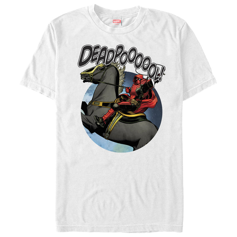 Men's Marvel Deadpool Rides a Horse T-Shirt