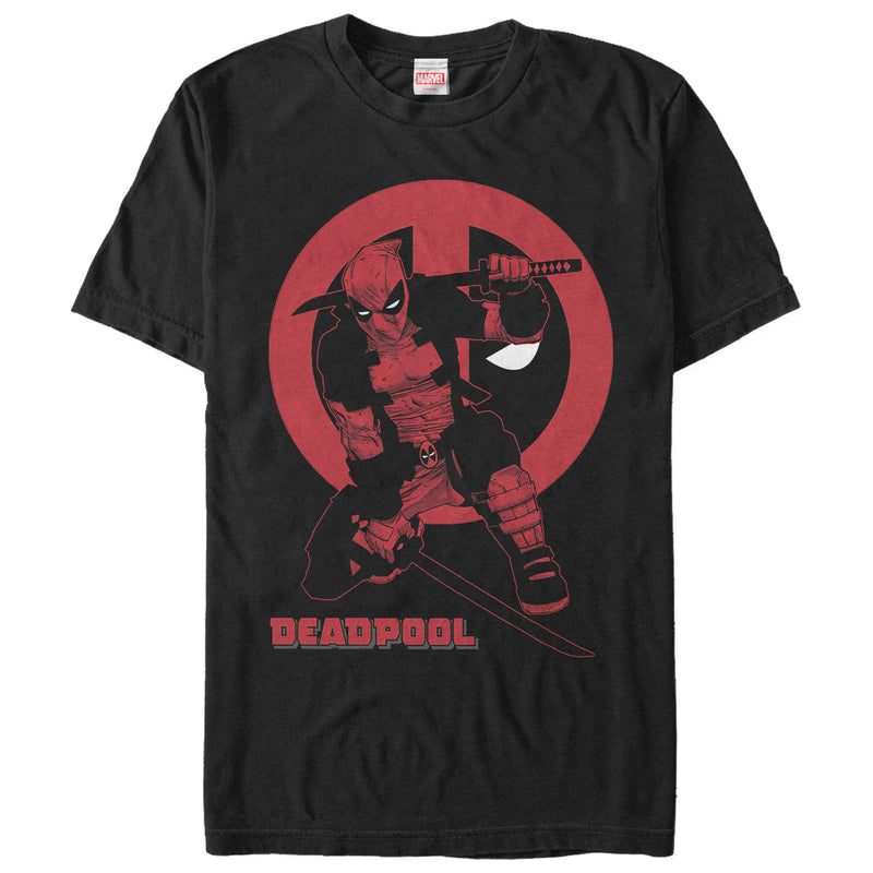 Men's Marvel Deadpool Katana Sword Pose T-Shirt