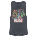 Junior's Marvel Classic Hero Collage Festival Muscle Tee