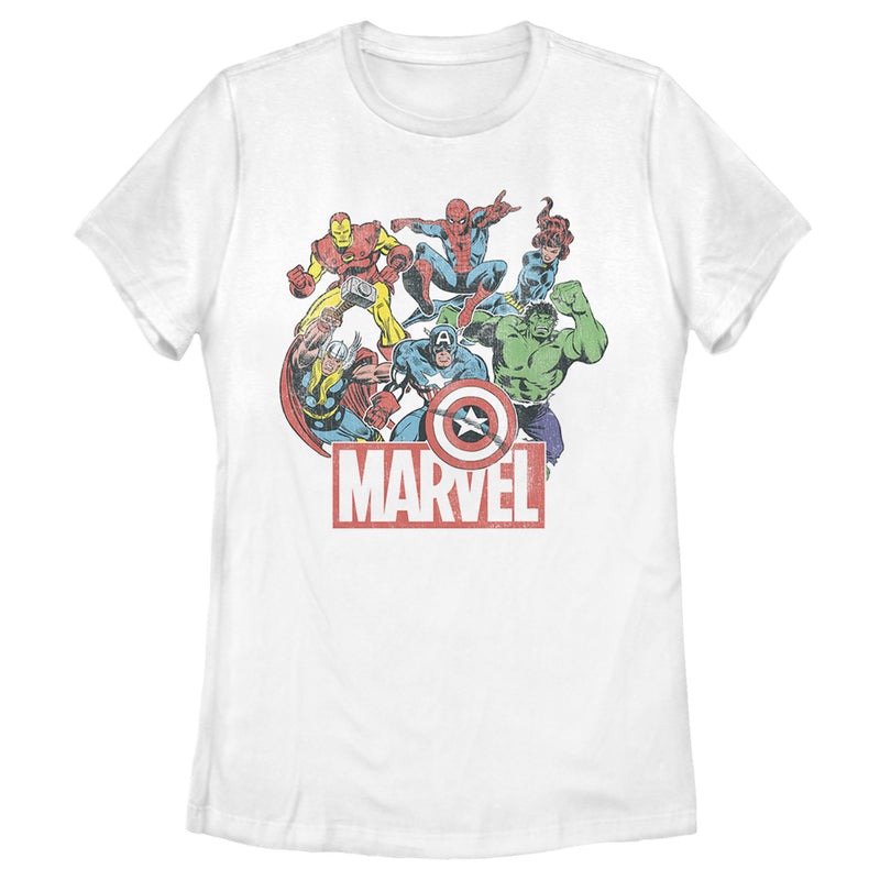 Women's Marvel Classic Hero Collage T-Shirt