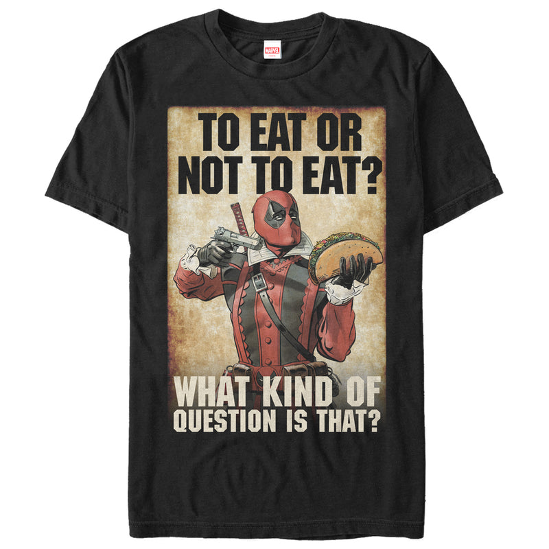 Men's Marvel Deadpool To Eat or Not To Eat T-Shirt