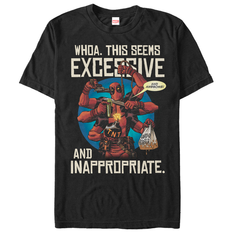 Men's Marvel Deadpool Excessive Behavior T-Shirt
