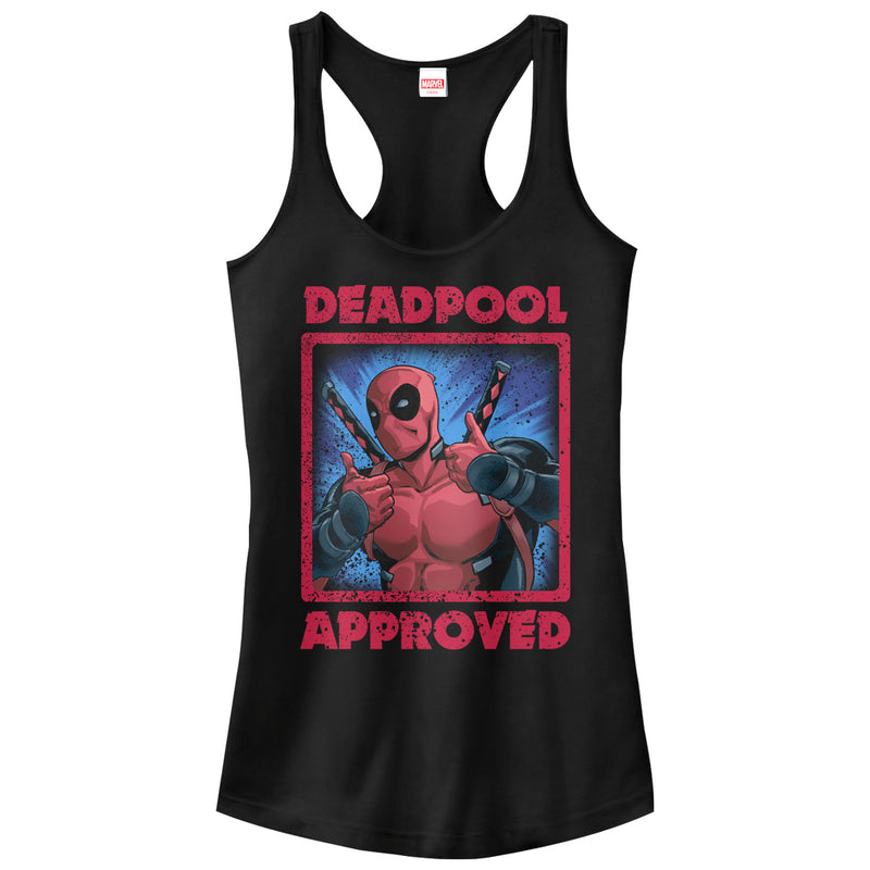 Junior's Marvel Deadpool Approved Racerback Tank Top