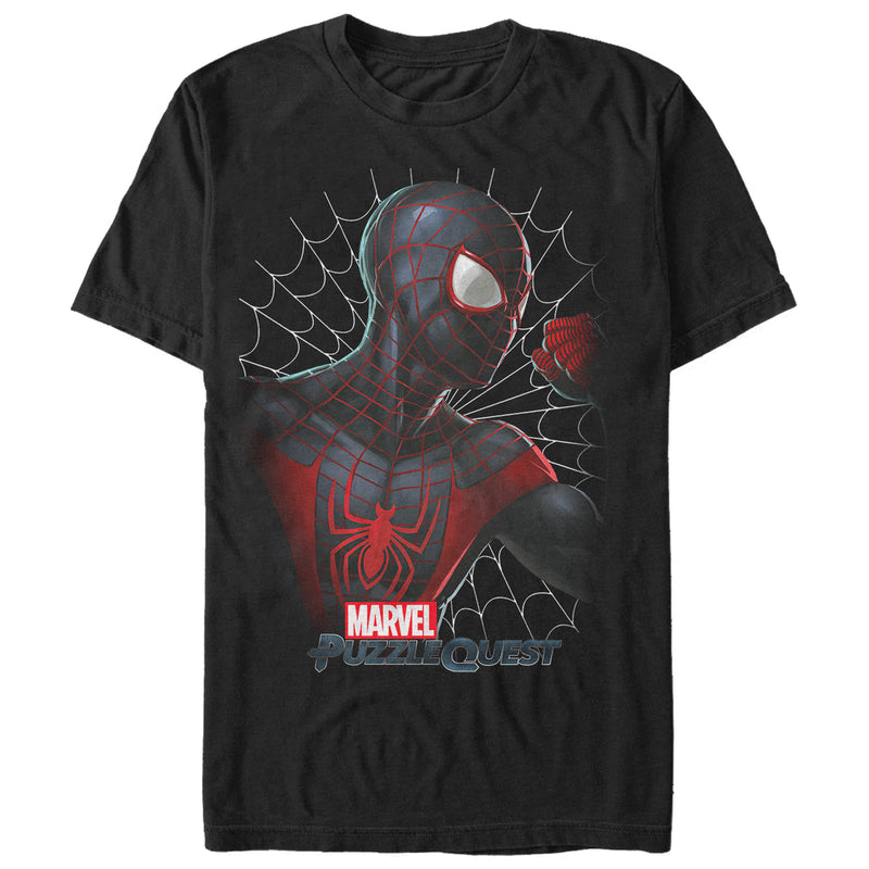 Men's Marvel Puzzle Quest Spider-Man Web T-Shirt