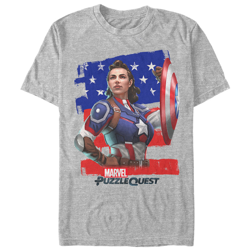 Men's Marvel Puzzle Quest Peggy Carter T-Shirt