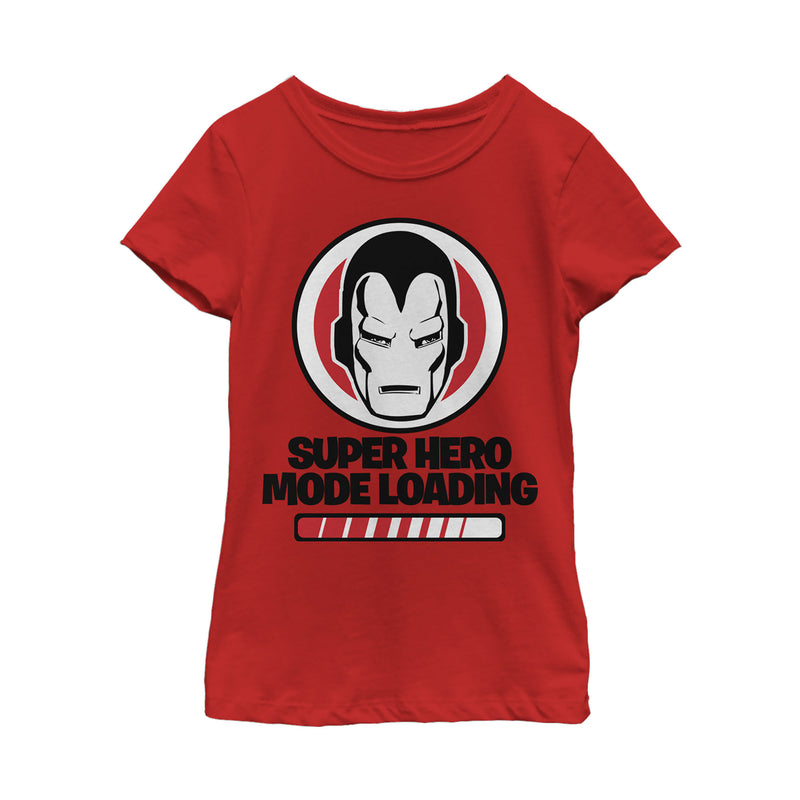 Girl's Marvel Iron Man Hero Mode Loading T-Shirt