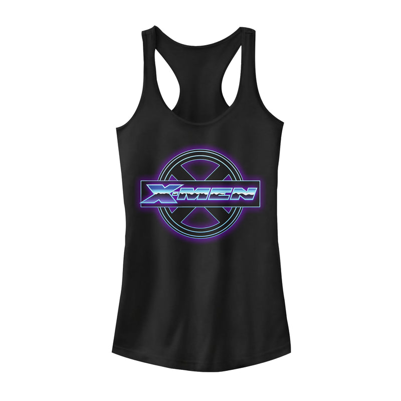 Junior's Marvel X-Men Neon Logo Racerback Tank Top