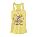 Junior's Marvel Vintage Spider-Man Sun Racerback Tank Top