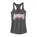 Junior's Marvel Avengers Text Racerback Tank Top