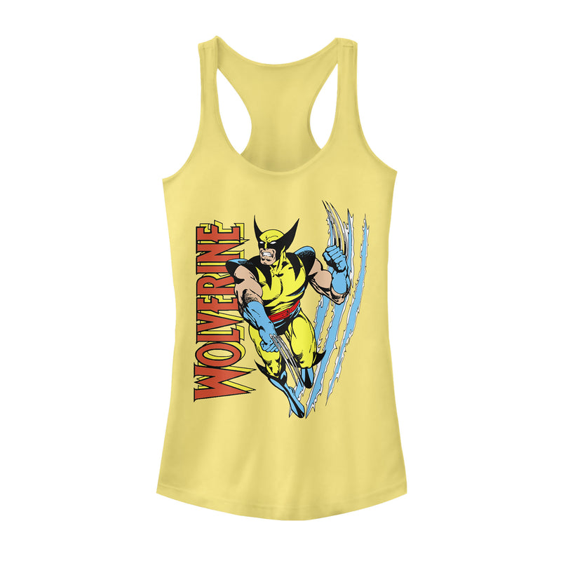 Junior's Marvel X-Men Wolverine Slash Racerback Tank Top
