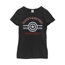 Girl's Marvel Earth's Mightiest Captain America T-Shirt