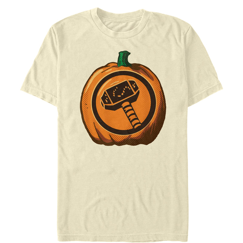 Men's Marvel Halloween Thor Hammer Pumpkin T-Shirt