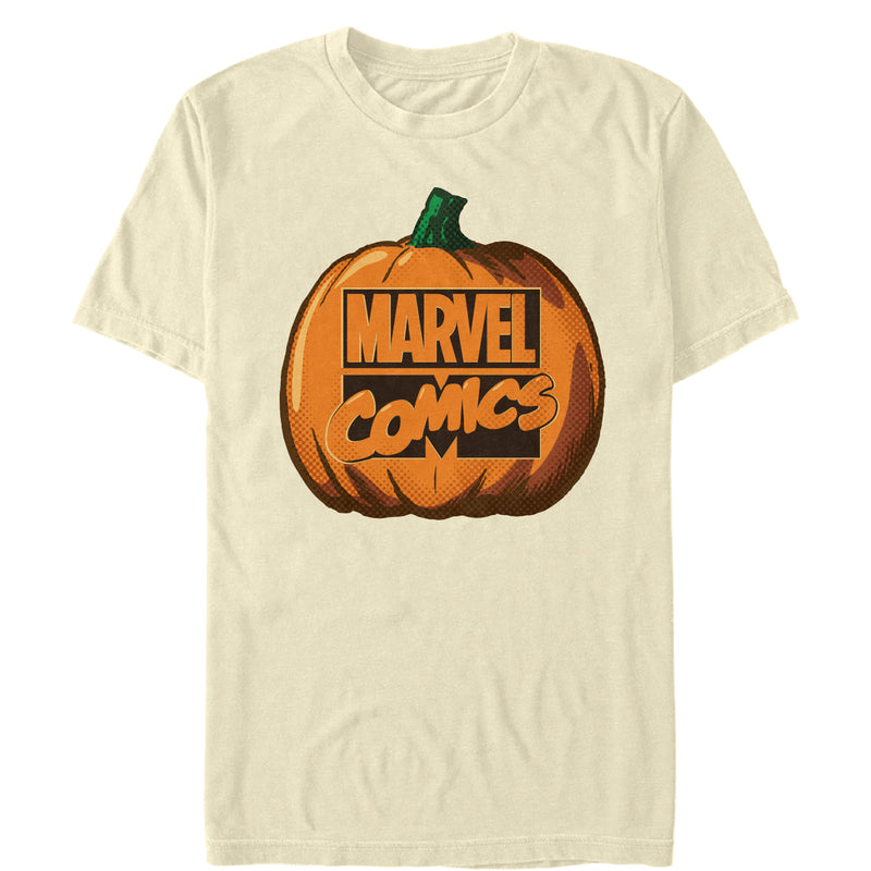 Men's Marvel Halloween Classic Logo Pumpkin T-Shirt