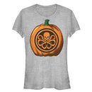 Junior's Marvel Halloween Hydra Pumpkin T-Shirt