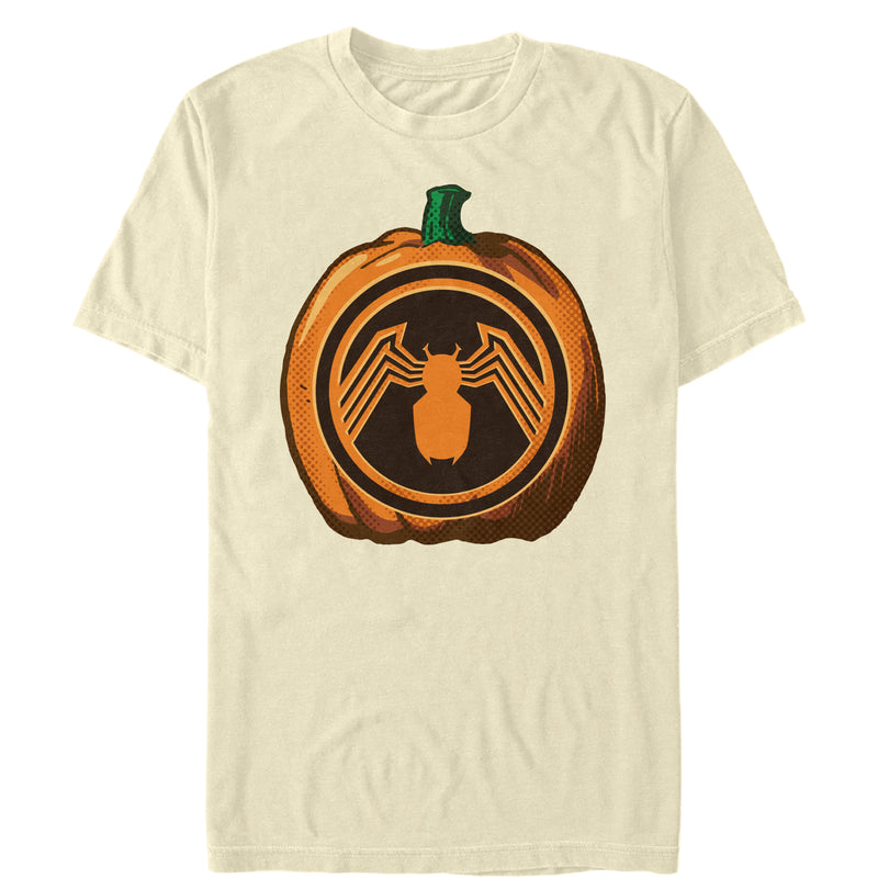 Men's Marvel Halloween Venom Logo Pumpkin T-Shirt