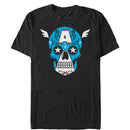 Men's Marvel Halloween Captain America Sugar Skull T-Shirt