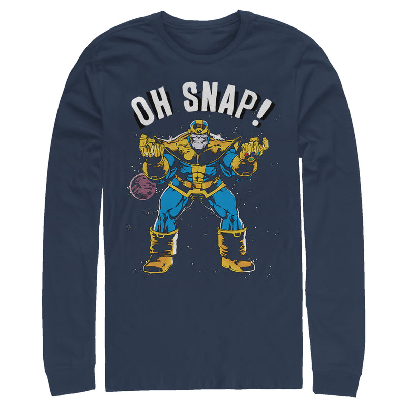 Men's Marvel Thanos Retro Oh Snap Long Sleeve Shirt