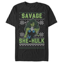 Men's Marvel Ugly Chrristmas She-Hulk Snow T-Shirt