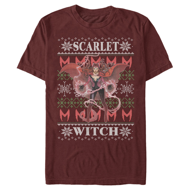 Men's Marvel Ugly Christmas Scarlet Witch T-Shirt