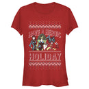 Junior's Marvel Heroic Holiday Girl Power T-Shirt